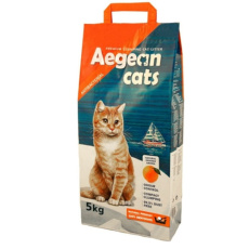 Άμμος συγκόλλησης για γάτες με άρωμα πορτοκαλιού - Aegean Cats Orange 5kg
