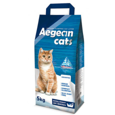 Άμμος συγκόλλησης για γάτες χωρίς άρωμα - Aegean Cats Unscented 5kg