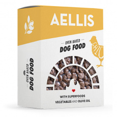 Ελληνική τροφή για σκύλους με κοτόπουλο, λαχανικά και ελαιόλαδο ψημένη στο φούρνο - Aellis Chicken 250g