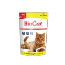 Φακελάκι γάτας σε διάφορες γεύσεις - Bio Cat Pouch 100g Κοτόπουλο-Γαλοπούλα