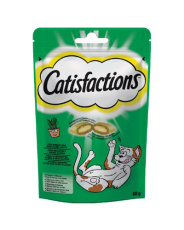 Τραγανές γεμιστές λιχουδιές για γάτες με χόρτο γάτας - Catisfactions Catnip 60g
