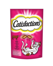 Τραγανές γεμιστές λιχουδιές για γάτες με μοσχάρι - Catisfactions Beef 60g