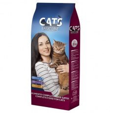 Οικονομική ξηρά τροφή για ενήλικες γάτες με κρέας και δημητριακά - Cat's Basic Line 20kg