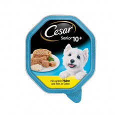 Πλήρης τροφή σε δισκάκι για ενήλικους μικρόσωμους σκύλους άνω των 10 ετών με κοτόπουλο και ρύζι - Cesar 150g