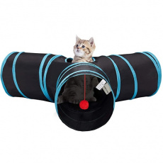 Νάιλον τούνελ για γάτες με 3 εισόδους - Cat Tunnel