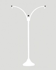Διπλός λευκός ορθοστάτης για κλουβιά 1.76m