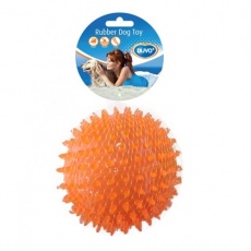 Λαστιχένια μπάλα σκύλου με μαλακά δοντάκια - Duvo Hedgehog Ball 12cm Πορτοκαλί