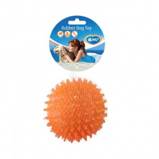 Λαστιχένια μπάλα σκύλου με μαλακά δοντάκια - Duvo Hedgehog Ball 8cm Πορτοκαλί