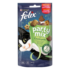 Τραγανό σνακ για γάτες με πάπια, γαλοπούλα και κουνέλι - Felix Party Mix Country 60g