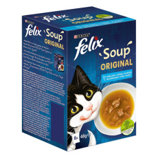 Σούπα μπακαλιάρο-τόνο-γλώσσα για καλύτερη ενυδάτωση του οργανισμού - Felix Soup (6*48g)