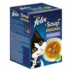 Σούπα βοδινό-κοτόπουλο-τόνο για καλύτερη ενυδάτωση του οργανισμού - Felix Soup (6*48g)
