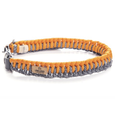 gkri-portokali-xeiropoiito-perilaimio-skilou-sxoini-paracord-unicord-piano-melody-orange-grey