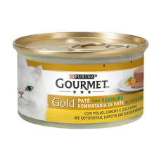 Κονσέρβα γάτας με πατέ σε διάφορες γεύσεις - Gourmet Gold 85g Κοτόπουλο-Καρότα-Κολοκυθάκια