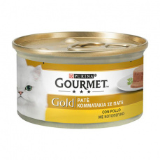 Κονσέρβα γάτας με πατέ σε διάφορες γεύσεις - Gourmet Gold 85g Κοτόπουλο