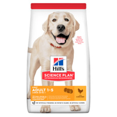 Ξηρά τροφή διαίτης για μεγαλόσωμους ενήλικους σκύλους ηλικίας 1-5 ετών - Hill's Adult Large Light 14kg