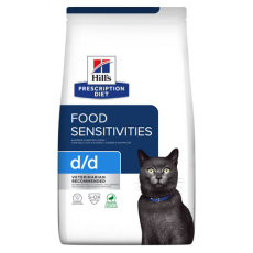 Κλινική ξηρά τροφή για γάτες με γαστρεντερολογικές και δερματολογικές διαταραχές - Hill's Prescription Diet d/d Dry 1.5kg