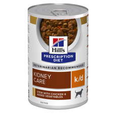 Κλινική κονσέρβα για σκύλους με νεφρολογικές παθήσεις σε νέα γεύση κοτόπουλο & λαχανικά- Hill's Prescription Diet k/d Stew Can 354g