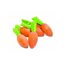 Ξύλινα καρότα ιδανικά για να ροκανίζουν τα δόντια τους τα τρωκτικά - Happy Pet Products Carrot Nibblers (6 τεμάχια)