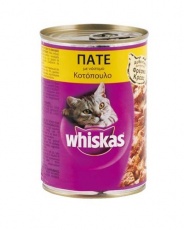Κονσέρβα για γάτες με πατέ με κοτόπουλο - Whiskas 400g
