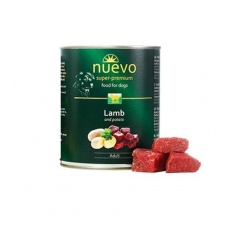 Πλήρης κονσέρβα για ενήλικους σκύλους χωρίς σιτηρά με αρνί - Nuevo Lamb 400g