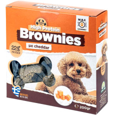 Χειροποίητα brownies για σκύλους με τσένταρ - MBF Brownies High Protein Cheddar 200g