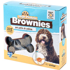 Χειροποίητα brownies για σκύλους με γάλα κ' μέλι - MBF Brownies High Protein Milk-Honey 200g
