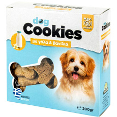 Χειροποίητα τραγανά μπισκότα για σκύλους με γάλα-βανίλια - MBF Cookies Milk-Vanilla 200g