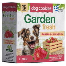 Χειροποίητα τραγανά μπισκότα για σκύλους με φράουλα - MBF Garden Fresh Strawberry 200g