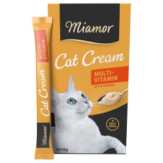 Συμπληρωματική τροφή-σνακ για γάτες σε μορφή κρέμας με πολυβιταμίνες - Miamor Cat Snack Multi-Vitamin (6*15g)