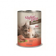 Κονσέρβα για στειρωμένες γάτες με μοσχάρι - Miglior Sterilised Veal 400g