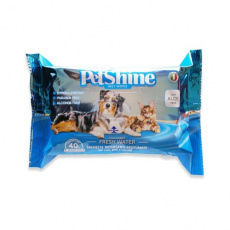 Υγρά μαντηλάκια για καθαρισμό των κατοικίδιων με άρωμα φρεσκάδας - Pet Shine (40 τεμάχια)