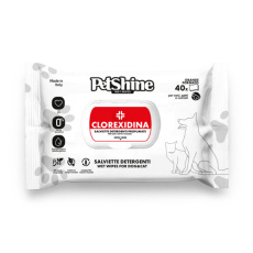 Υγρά μαντηλάκια για δέρμα και πληγές με απολυμαντική χλωρεξιδίνη - Pet Shine (40 τεμάχια)