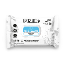 Υγρά μαντηλάκια για καθαρισμό των κατοικίδιων με άρωμα φρεσκάδας - Pet Shine (40 τεμάχια)