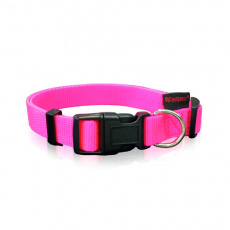 Νάιλον περιλαίμιο σκύλου με κλιπ σε πολλά χρώματα - Pet Interest Xsmall 1*19-33cm φωσφοριζέ ροζ