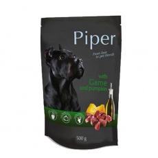 Υγρή τροφή σε φακελάκι για σκύλους με κυνήγι και κολοκύθα - Piper Game and Pumkin 500g