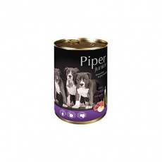 Πλήρης τροφή σε κονσέρβα για σκύλους με μοσχάρι για κουτάβια - Piper 400g