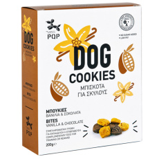 Φουρνιστά μπισκότα σκύλου με βανίλια/σοκολάτα - PQP Cookies Bites Vanilla/Chocolate 200g