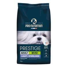 Πλήρης ξηρά τροφή για μικρόσωμους σκύλους με τάση παχυσαρκίας ή/και στειρωμένους - Prestige Light / Sterilised Mini 3kg