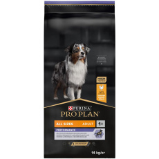 Ξηρά τροφή ενέργειας για ενήλικους ενεργητικούς σκύλους και για θηλυκά σκυλιά σε κύηση - Pro Plan Adult All Size Performance 14kg