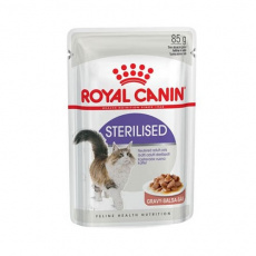 Φακελάκι για ενήλικες στειρωμένες γάτες άνω των 12 μηνών με κομματάκια σε σάλτσα - Royal Canin Sterilised Gravy 85g