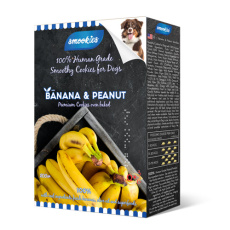 Μπισκότα σκύλου Μπανάνα-Φυστικοβούτυρο με συστατικά ανθρώπινης κατανάλωσης - Smookies Banana-Peanut 250g 1+1 Δώρο