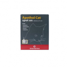 Απωθητική αμπούλα για κουνούπια, σκνίπες, ψύλλους, τσιμπούρια για γάτες - Apothol Cat Spot-On (3 αμπούλες)