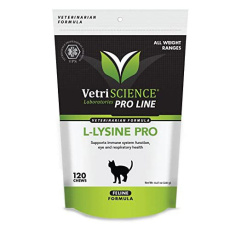 Συμπλήρωμα διατροφής με λυσίνη για γάτες - VetriScience Lysine Pro (120 λιχουδιές)