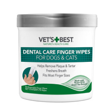 Πανάκια δαχτύλου μιας χρήσης για τον καθαρισμό των δοντιών του σκύλου - Vet's Best Clean Teeth Finger Pads (50 τεμάχια)