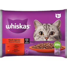 Πολυσυσκευασία φακελάκια για γάτες με κρέατα σε σάλτσα - Whiskas Meat 4*85g