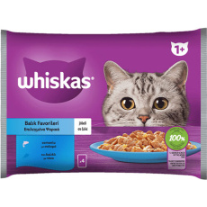 Πολυσυσκευασία φακελάκια για γάτες με ψάρια σε ζελέ - Whiskas Fish 4*85g