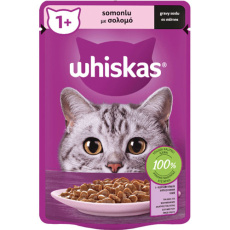 Φακελάκι για ενήλικες γάτες με σολομό σε σάλτσα - Whiskas 85g