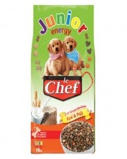 Ξηρά Τροφή ανάπτυξης για κουτάβια - Le Chef Junior Energy Αρνί & Ρύζι και άρωμα βανίλιας 15kg