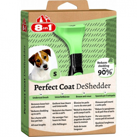 Βούρτσα σκύλου για μείωση τριχόπτωσης κ' αφαίρεση νεκρού τριχώματος - 8 in 1 Perfect Coat Deshedder Small