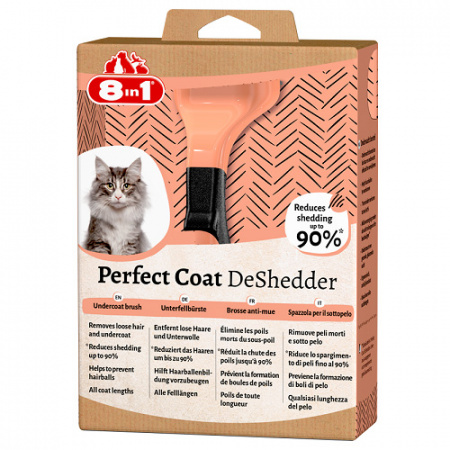 Βούρτσα γάτας για μείωση τριχόπτωσης κ' αφαίρεση νεκρού τριχώματος - 8 in 1 Perfect Coat Deshedder Cat
